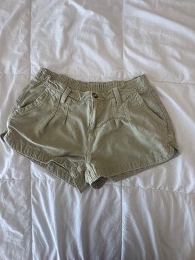 Aerie High Waisted Pleated Utility Shorts Size Small Petite
